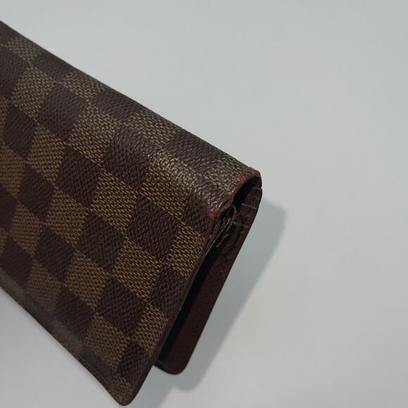 Authentic LOUIS VUITTON Damier Ebene Long Wallet Brazza Credit Cards Checkbook - Picture 9 of 16